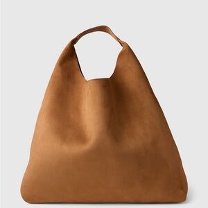 Large vegan suede slouchy tote bag